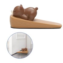 LAMIRO Door Stoppers for Bottom of Door,Long-Lasting Color Door Jammer Door Stopper,Three-Dimensional Shape Decorative Door Stoppers,brown