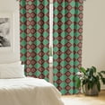 thumbnail image 2 of Ambesonne Ethnic Curtains, Ornamental Chevron, Pair of 28"x63", Multicolor, 2 of 5