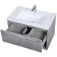 thumbnail image 3 of 30 inch Single Bathroom Floating Vanity in Concrete Grey, 3 of 14