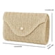 thumbnail image 4 of Bolso Tejido Paja para Mujer Hobo Elegante Con Correa Cadena Playa Verano (Beige), 4 of 6
