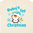 thumbnail image 4 of Inktastic Baby's 1st Christmas with Cute Penguin and Snowflakes Boys or Girls Toddler T-Shirt, 4 of 5