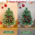 thumbnail image 3 of Yexmas 2PCS Pre-lit Artificial Mini Christmas Tree,24 Inch Small Tabletop Xmas Tree for Indoor Outdoor Christmas Decor, 3 of 8