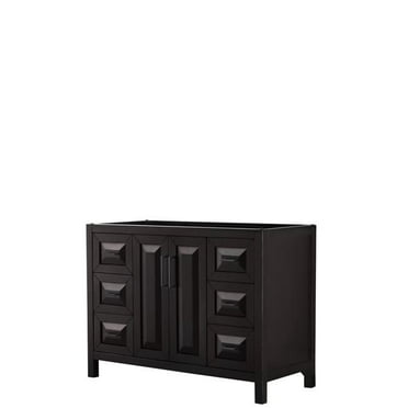 0.75 x 48 x 22 in. Daria Single Bathroom with No Countertop, No Sink & Matte Black Trim, Dark Espresso