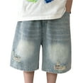 thumbnail image 3 of Denim Shorts Kids 10-12 Years Jorts for Boys Baggy Jorts Boys Denim Shorts Kids Baggy Jorts Boys Summer Shorts With Pockets #Blue, 3 of 6
