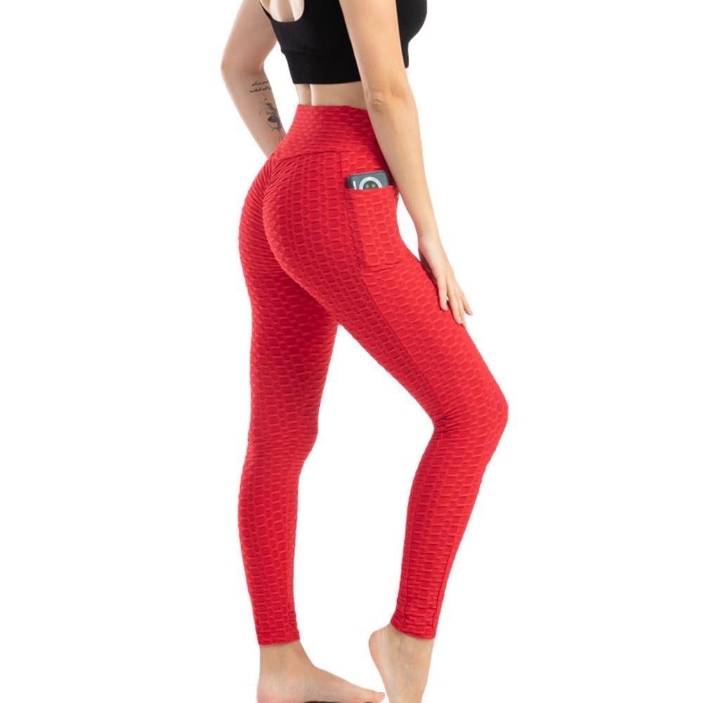 Red Honeycomb Leggings