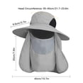 thumbnail image 2 of Chapeau de Protection UV Extérieur Chapeau de Pêche avec Couvre-Visage et Rabat de Cou pour Hommes, 2 of 7