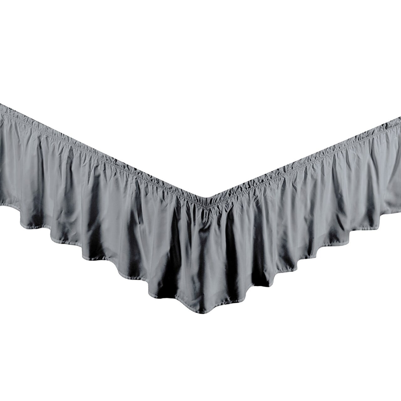 Dark Grey/Charcoal, Full Hotel Collection Bedskirt Bed Ruffle Solid Pleated Brushed Soft Microfiber Fabric Top 14 Drop New