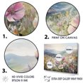 thumbnail image 3 of Designart "Mountain Meadow Of Pink Ranunculus II" Ranunculus Floater Framed Canvas Prints, 3 of 5
