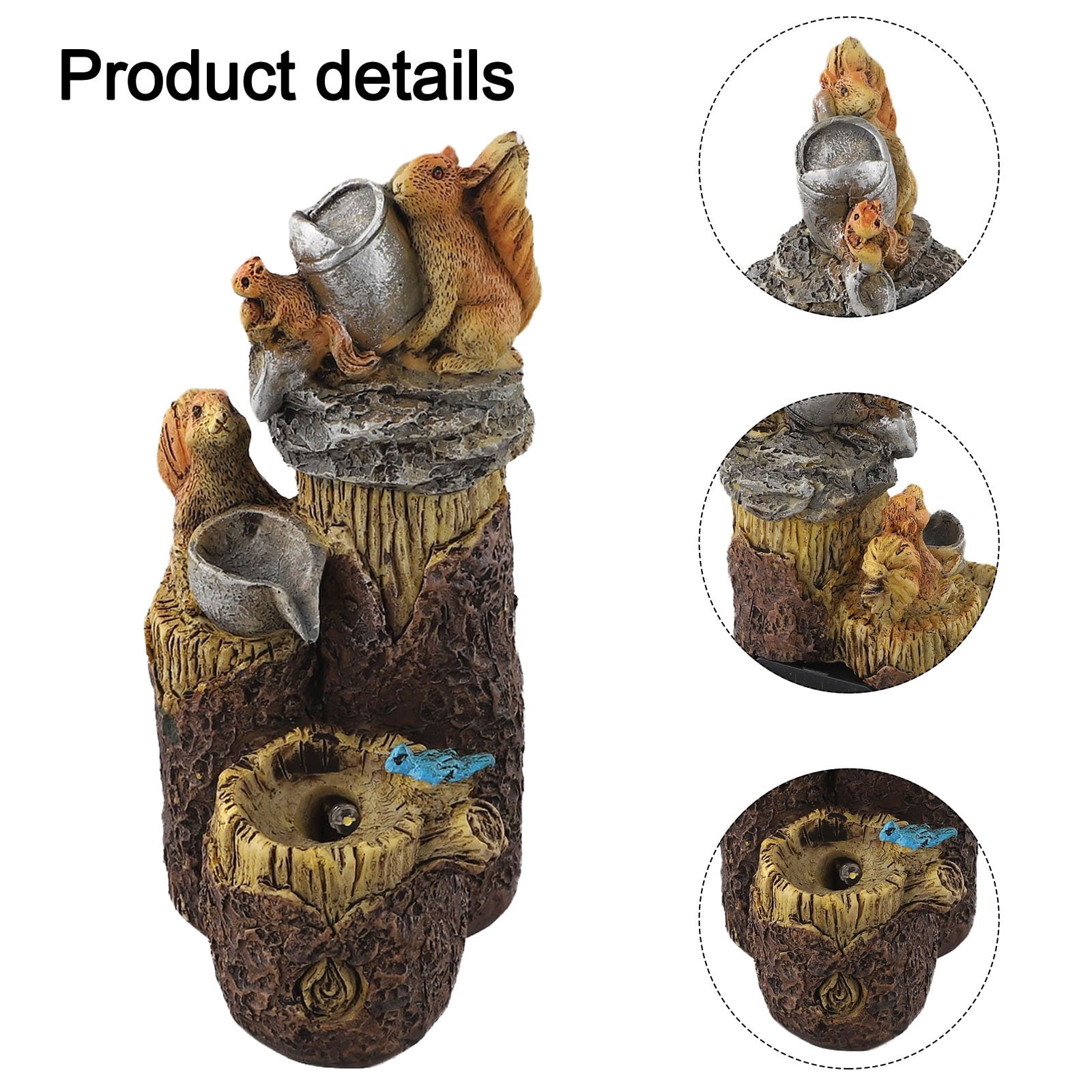 Charming Solar-Powered Squirrel Garden Sculpture - Perfect Outdoor Decor!