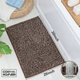 thumbnail image 3 of FloorHug Bathroom Rugs 20"x30", Chenille Bath Rugs Washable for Bathroom Floor, Soft and Absorbent Bath Mat Non-Slip, 1.2" Thick Plush Fluffy Bathroom Mat for Tub and Shower, Brown, 3 of 10
