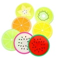 thumbnail image 1 of SHISUYAN 7 Pcs Round Silicone Coasters Fruit Shaped Non-slip Heat Resistant Cup Holder Cup Mat for Home Kitchen Decor (Random Color), 1 of 9