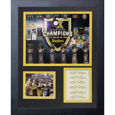 Legends Never Die Pittsburgh Steelers Steeler Super Bowls Framed Memorabili