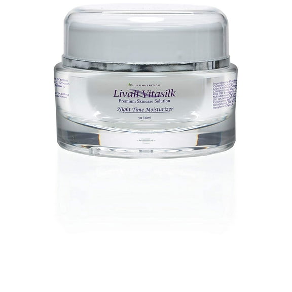 Livali Vitasilk - Ageless Night Time Moisturizer - Helps to Brighten Skins Appearance - Support Radiant Firmer Skin, Helps Treat Fine Lines and Wrinkles - Anti Aging Skincare - 1oz