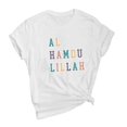 thumbnail image 4 of Camiseta de mujer Simple para mujer, elegante, cuello redondo, ajuste Regular, camisa suave con cuello redondo S, 4 of 8