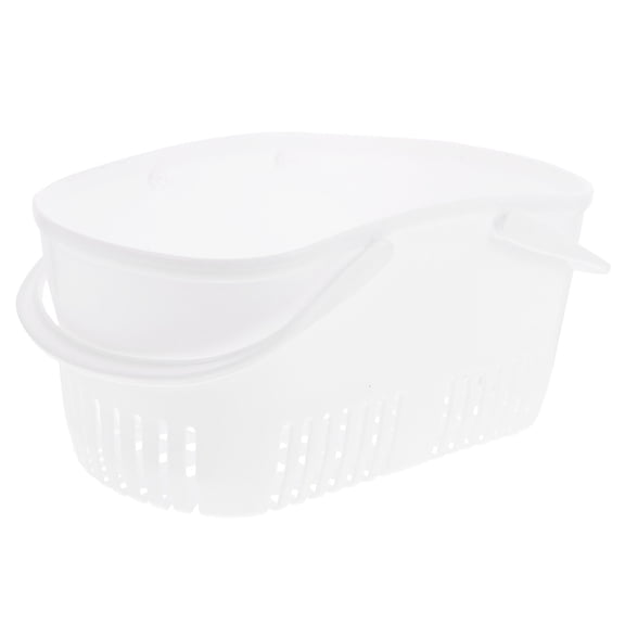 GOOHOCHY 1Pc White Bathroom Basket Plastic Hollow Out Design for Multi Purpose Storage