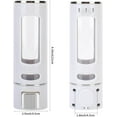 thumbnail image 3 of ABCISI 15oz Wall Mount Soap Dispenser - Manual Hand Shampoo and Shower Gel Dispenser for Bathroom and Kitchen - Lotion Container - Convenient and Stylish (White Shell, Silver Press), 3 of 10