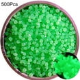 thumbnail image 2 of Mdesiwst 500Pcs Artificial Stone Beautiful Wear Resistant Durable Glow in Dark Rhombus Luminous Pebble Fish Tank Decoration, 2 of 8