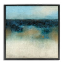 Stupell Industries Foggy Ocean Beach Scene Coastal Painting Gray Framed Art Print Wall Art, 12 x 12