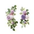 thumbnail image 4 of Mornei 2 piezas de flores de arco de boda, guirnalda de flores artificiales, letrero de bienvenida moderno, decoraciones F, 4 of 8