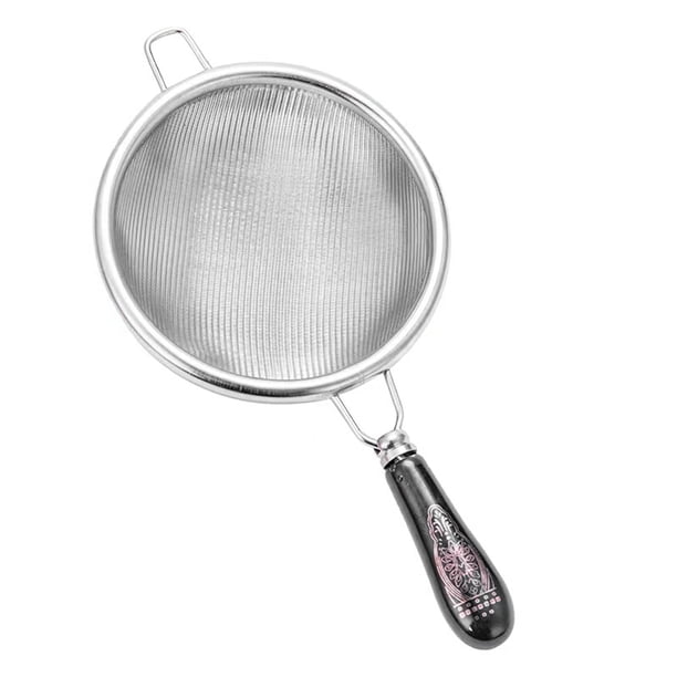 Mango largo reutilizable té infusor de acero inoxidable hoja suelta hierba filtro de malla de malla de cocción de utensilios de bebida accesorios de barra negro grande Eigraketly HA010889-04