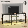 thumbnail image 4 of Pinmoco 47 inch TV Stand for TVs up to 55" TVs, Entertainment Center with Storage, Sturdy Media Console Table, Black, 4 of 9