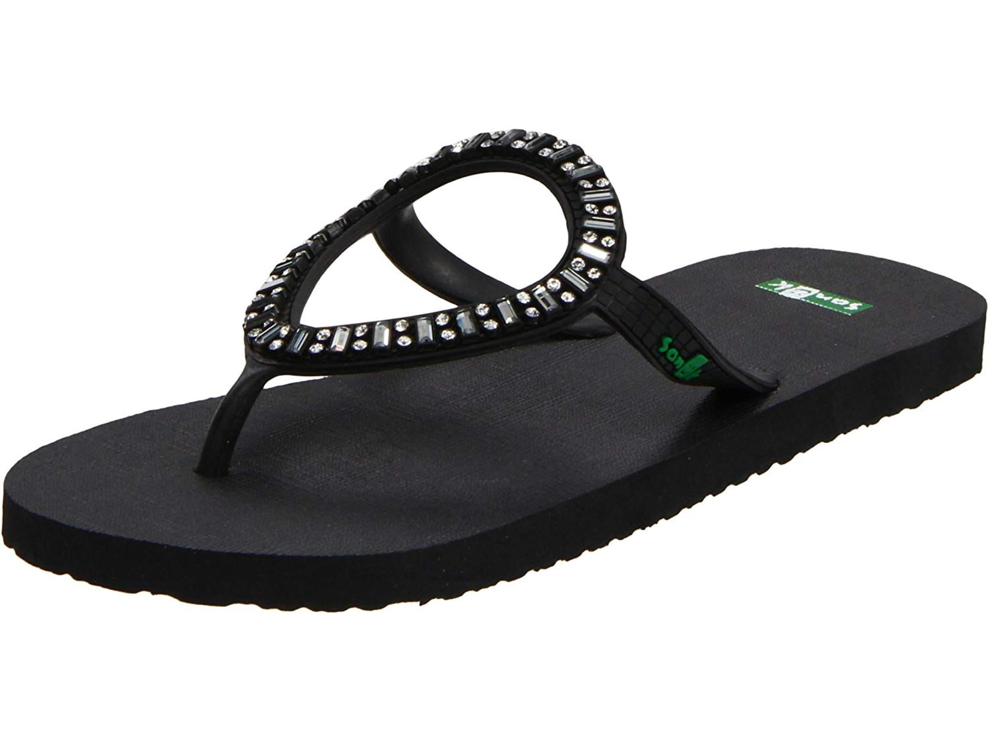 sanuk rhinestone flip flops
