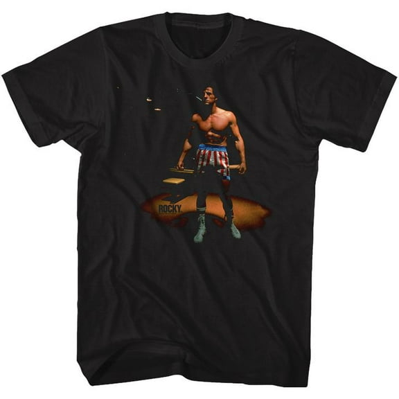 Rocky Spotlight Rocky Black Adult T-Shirt 4Xl