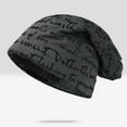 thumbnail image 5 of Prolriy Beanies Hats Men Collar Wrap Unisex Hat Turban Head Ruffle Hat Scarf Women&Men Print Baseball Caps Hats for Men Dark Gray, 5 of 5