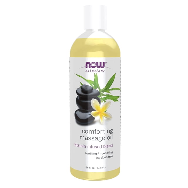 Aceite de masaje NOW Reconfortante con infusión de vitaminas 480 ml