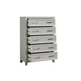 thumbnail image 4 of BenJara Ion 56 Inch Tall Dresser Chest, 5 Drawers, White Marble Top, Farmhouse Gray, 4 of 6