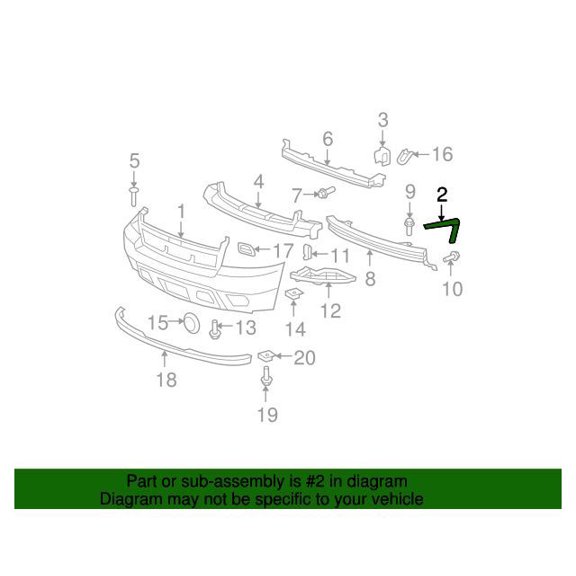 GM 15923612 Bracket Asm-Frt Bpr Fascia Si
