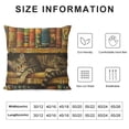 thumbnail image 6 of Acheng Cat Throw Pillow Cover Funny Cartoon Bookshelf Sleeping Cat Decorative Pillowcase for Sofa and Bed Couch,&nbsp;Suitable for All Season Pillow Case for Room Bedroom Sofa Chair,2 Pcs White, 6 of 6