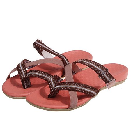 

Lightweight Sandals Comfort Casual Slippers Open Toe Platform Flip Flop Beach Sandals For Women Pink 40