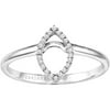 Charming Marquise Diamond Accent Enhancer Ring in 10kt White Gold