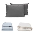thumbnail image 1 of Protector de Colchón Queen Size + Sábanas Softy Platino + Almohadas 2Pack, 1 of 8