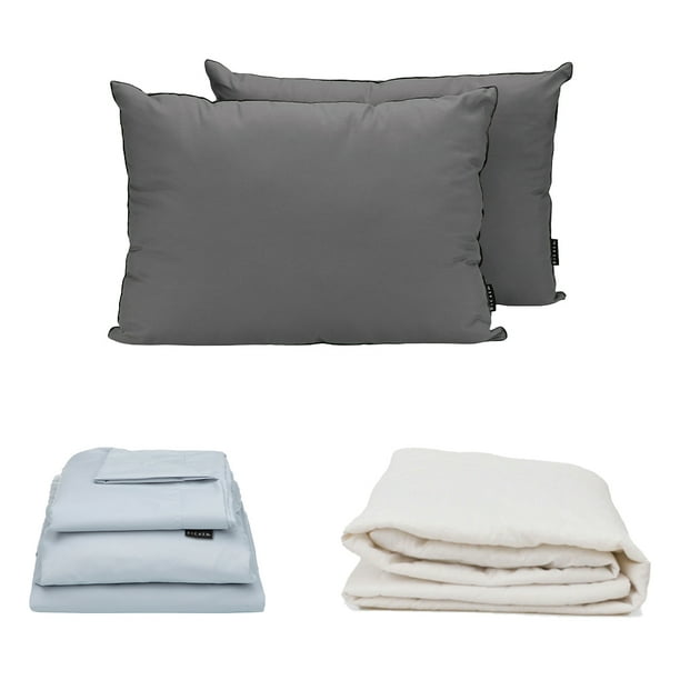 Protector de Colchón King Size + Sábanas Softy Platino + Almohadas 2Pack