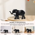 thumbnail image 5 of Estatua de elefante de resina, adornos de escritorio, estatua de animales, artesanía, decoración del hogar (C), 5 of 5