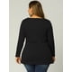 thumbnail image 5 of BluDe Trabajo De Punto Anudado Con Nudo Suelto Cuello V ManLarTalGrande PaMujer Negro 3XL, 5 of 6