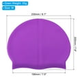 thumbnail image 2 of Uxcell Silicone Swim Caps Unisex NonSlip Pool Caps Waterproof Elastic Swimming Hats Purple 2 Pack, 2 of 5