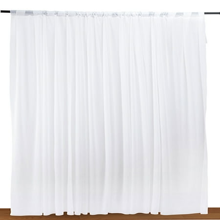 2 4m White Fabric Backdrop Drapes Curtains Wedding Party Ceremony