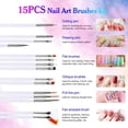 thumbnail image 4 of HEVIRGO 1Set Nail Art Set Exquisite Sturdy Plastic Professional Nail Polishing Tool for Home, 4 of 9
