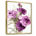 thumbnail image 3 of Designart 'Bouquet of Dark Pink Roses' Traditional Framed Canvas Wall Art Print, 3 of 5