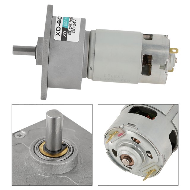 LAFGUR Moteur à Engrenages Micro DC DC12V/24V 35W Vitesse Réglable CW/CCW, Moteur à Engrenages DC