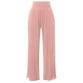 thumbnail image 5 of Elevated Comfort Wide Leg Pants for Women High Waisted Soft Palazzo Trousers with Deep Pockets Yoga Wear Elastic High Waisted Straight Leg Pull On Trousers, 5 of 5