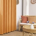 thumbnail image 4 of Orange Flame Blackout Grommet Curtains Pair, Sunlight Blocking Small Window Curtains, Wave Line Dots Printed Pattern Curtains for Kitchen, 52 x 45 Inch, 2 Panels, 4 of 8