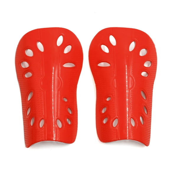 Unique Bargains 1 Pair Red Adult Outdoor Sports Shin Pad Protective Gear Legs Guards