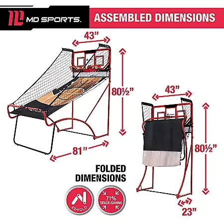MD Sports EZ FOLD 2 Player Basketball Game Walmart