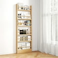 thumbnail image 5 of VGBYUJ 6 Tier Behind The Door Bookshelf, 70" Behind The Door Storage Organizer, Space-Saving Wall Mount Narrow Book Shelf, Solid Wood, 5 of 9