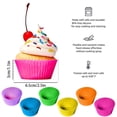 thumbnail image 4 of Reusable Silicone Baking Cups, Non-Stick Cupcake Liners for Muffins, Cupcakes, Eggs, Oven, Meal Prep, Microwave, Dishwasher Safe, Baking Supplies, 1 Pack, 4 of 9