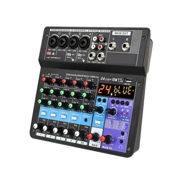 Dj Controller Mixer Sound 6 - Way Pro Equipment Mixing Console Professional Portable Video Consumer Electronics ,Smart Fader